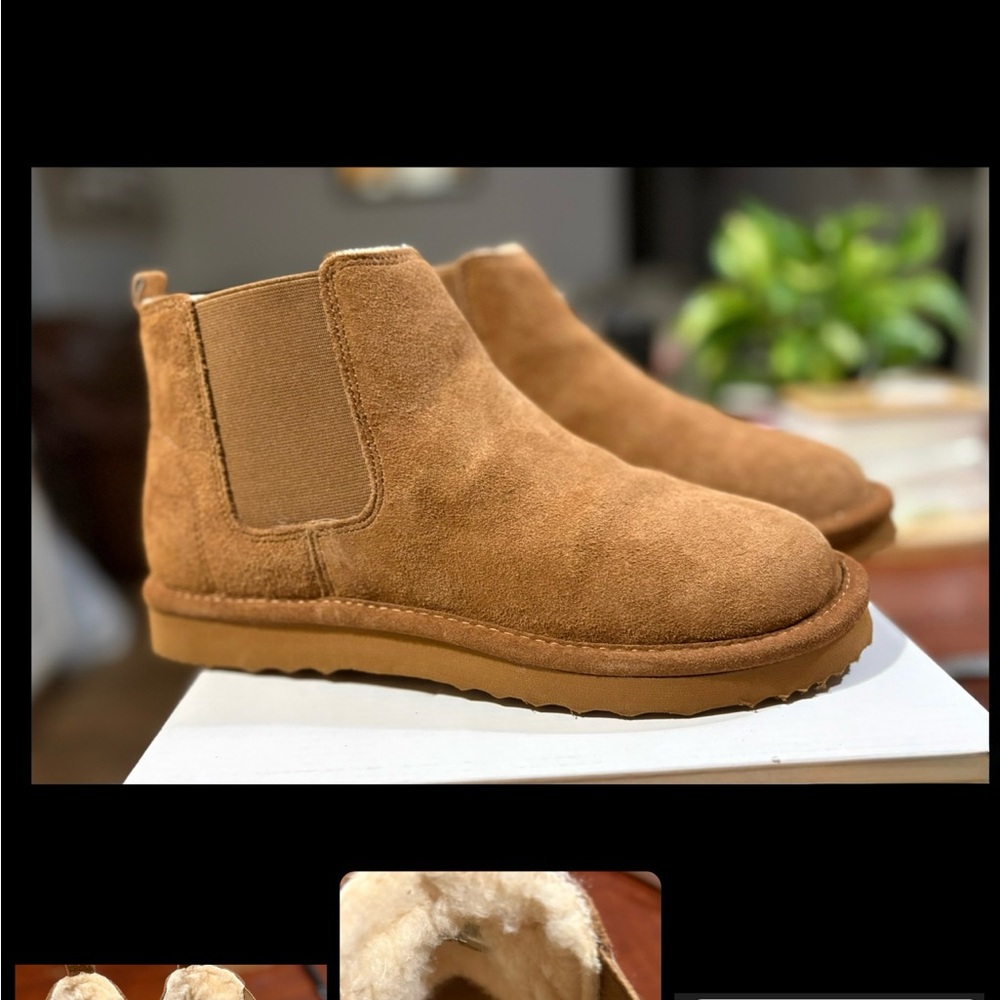 Cozy Tan Suede Chelsea Boots